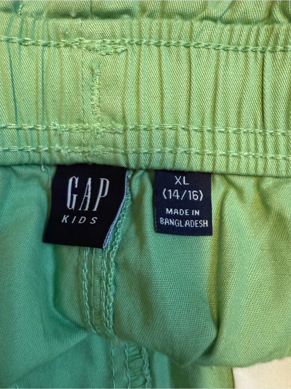 GAP Light Green Athletic Drawstring Shorts NWT Size 14 / 16 - Picture 6 of 8